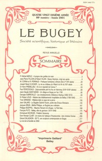 Revue Le Bugey n 88 