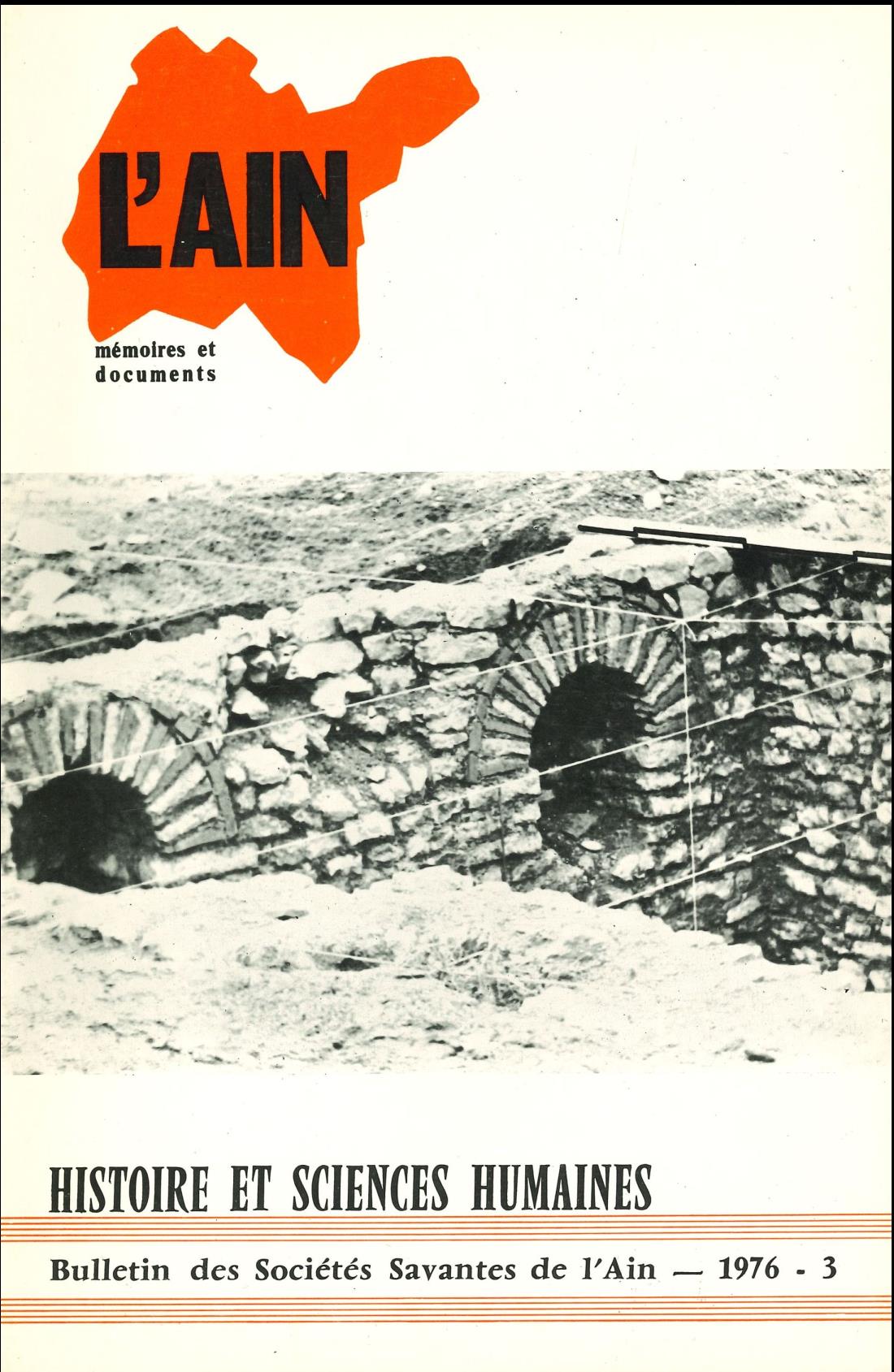 Bulletin des Sociétés Savantes de l&rsquo;Ain – Histoire et sciences humaines – 1976 – 3