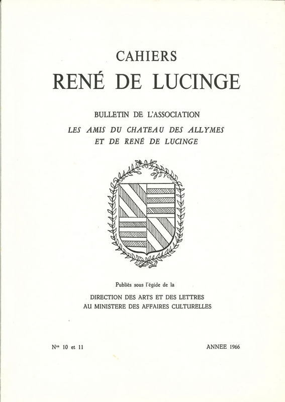 Cahiers René Lucinge N°10 et 11