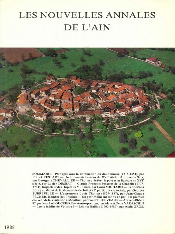 Nouvelles Annales de l&rsquo;Ain 1988