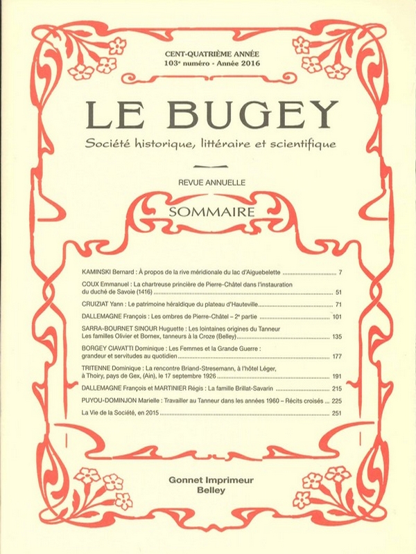 Revue – Le Bugey n°103