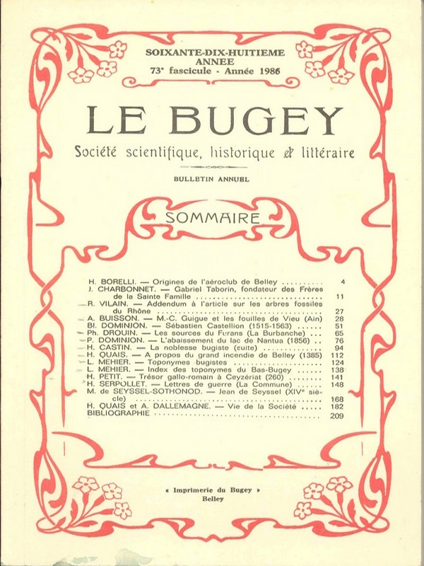 Revue – Le Bugey n°73