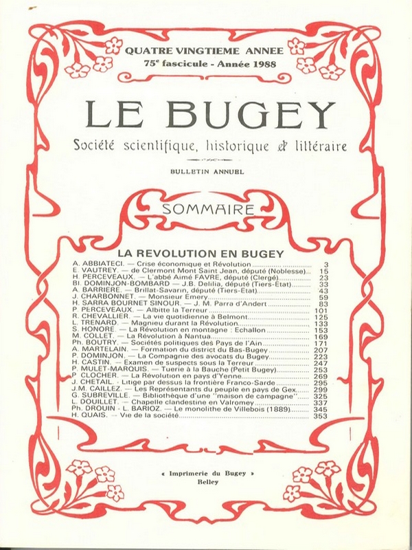 Revue – Le Bugey n°75
