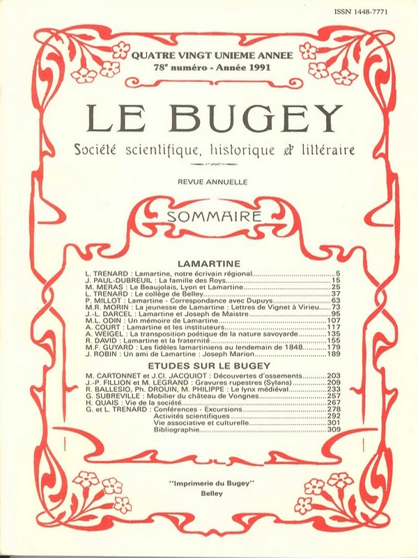 Revue – Le Bugey n°78