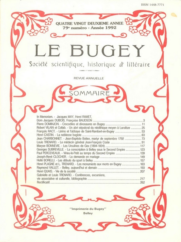 Revue – Le Bugey n°79