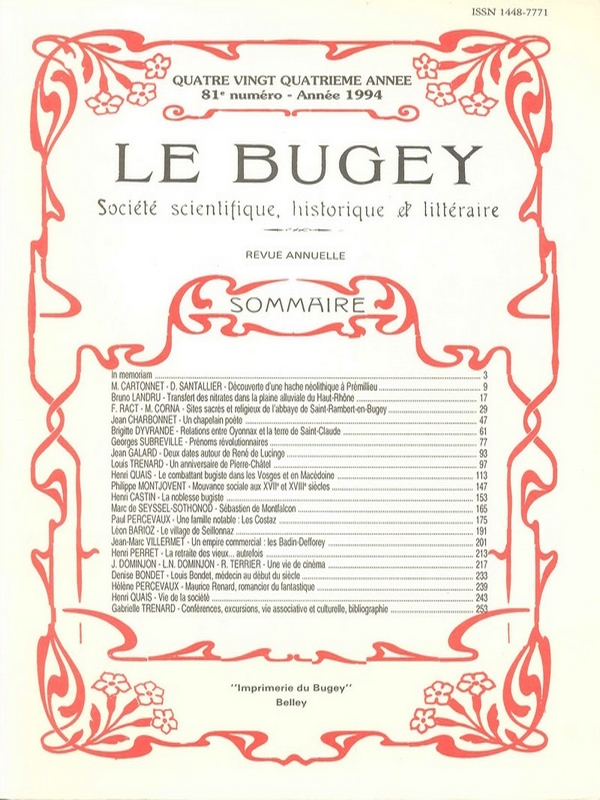 Revue – Le Bugey n°81