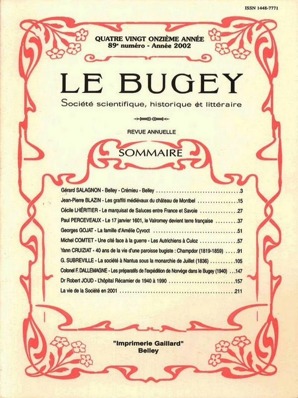 Revue – Le Bugey n°89
