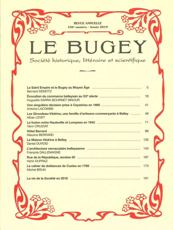 Revue – Le Bugey n°106