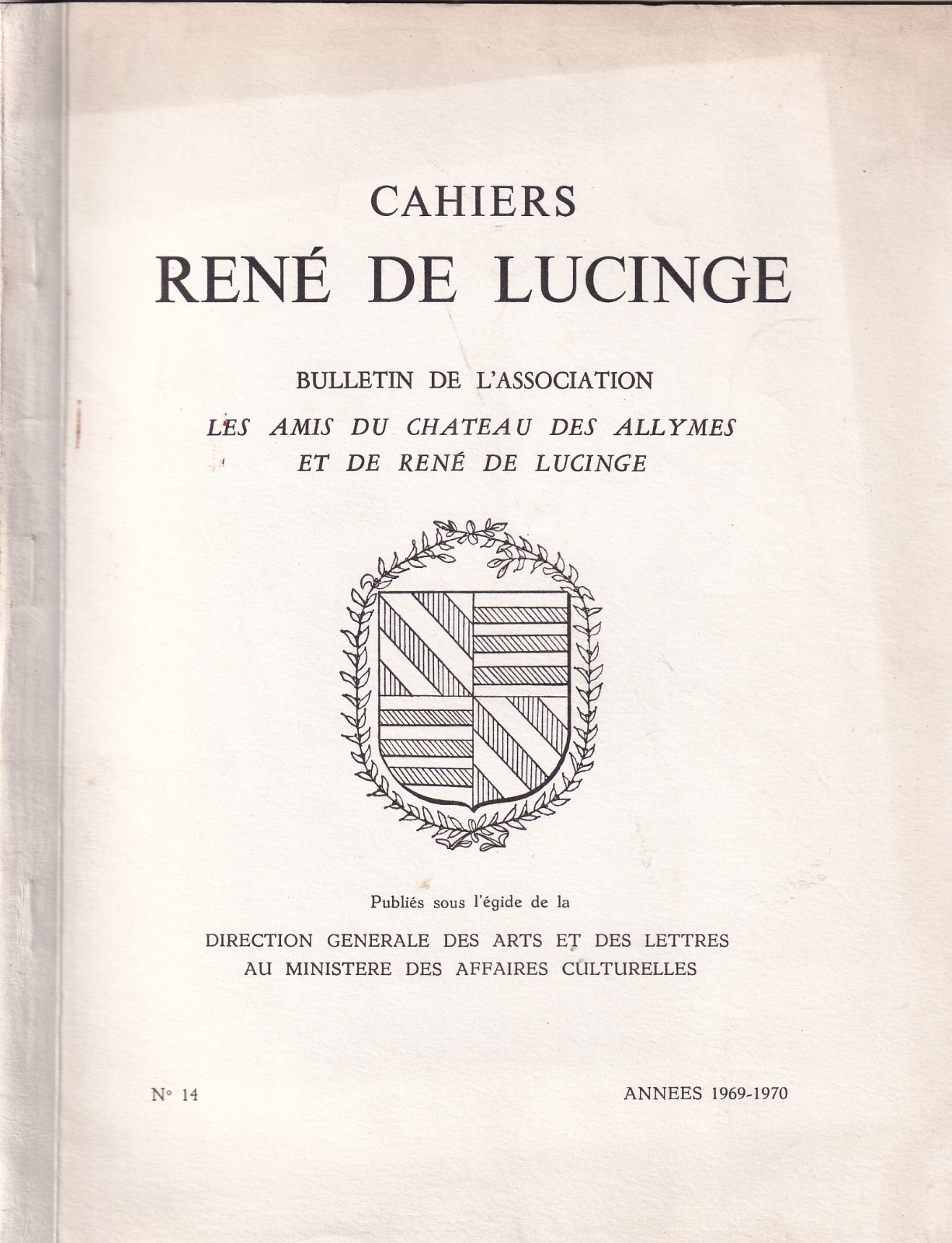 Cahiers René de Lucinge N°8 à 14 et 19 à 25
