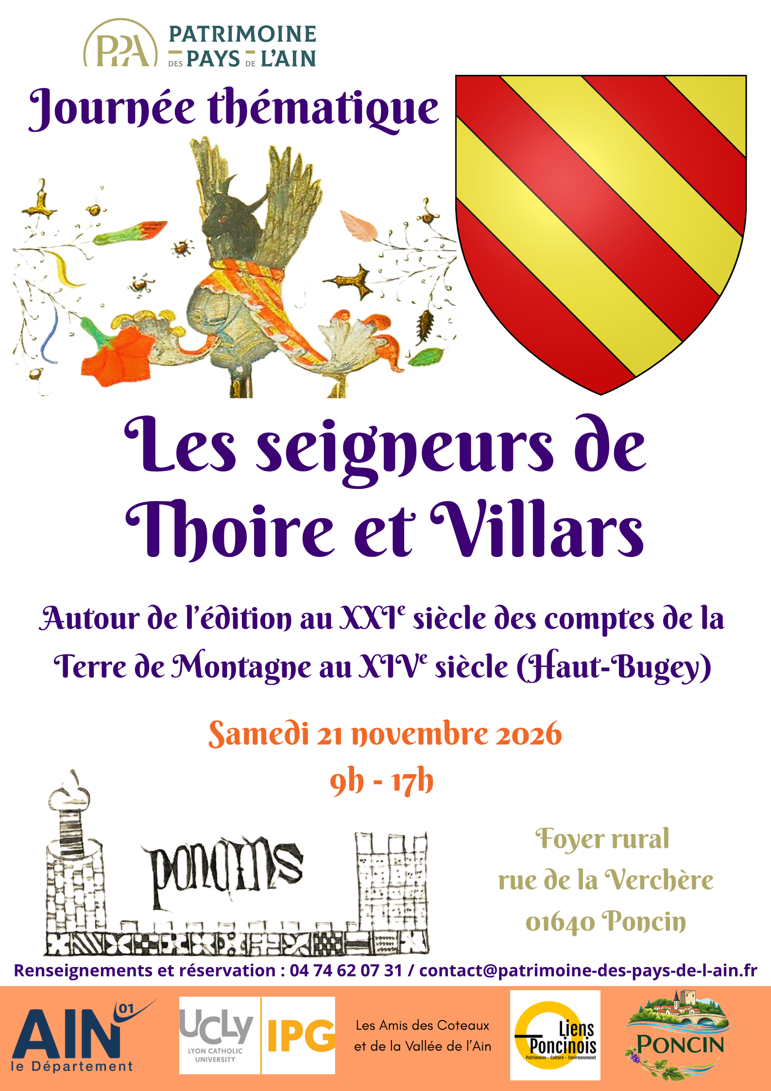Journée thématique : les Seigneurs de Thoire et Villars
